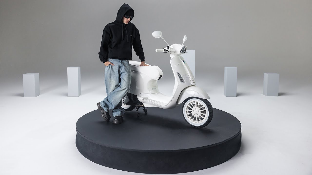 Justin Bieber x Vespa: Italian Style Meets California Cool.