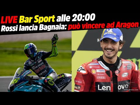 LIVE Bar Sport alle 20:00 - Rossi lancia Bagnaia: può vincere ad Aragon