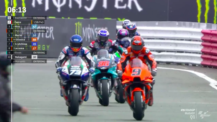 MotoGP: Espargarò regala la pole alla Honda a SIlverstone: 2° Bagnaia, 8° Rossi