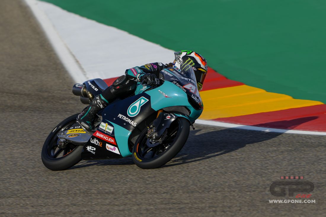Moto3, Binder en pole à Aragon devant Rodrigo et Suzuki, 5e Migno