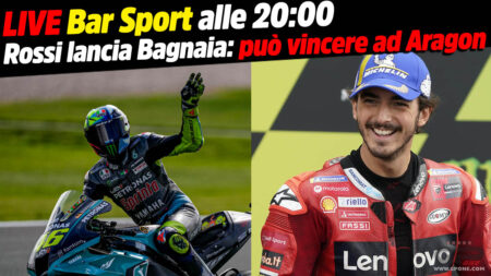 MotoGP, LIVE Bar Sport à 20h00 - Rossi lance Bagnaia : il peut gagner à Aragon