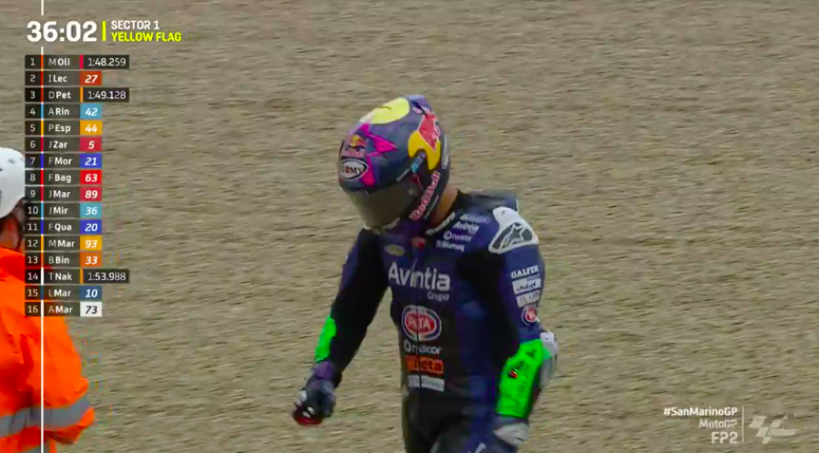 MotoGP: Zarco guida la carica Ducati in FP2 a Misano: 2° Bagnaia, 3° Miller