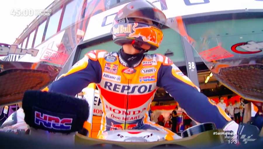 MotoGP: Bagnaia prenota la pole: 1° in FP3 a Misano, Marquez soffre e cade