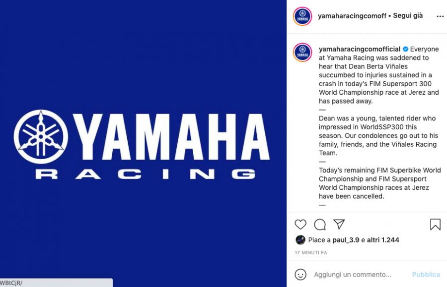 SBK: Quartararo piange Vinales: "Un anno duro, è il 3° ragazzo che se ne va"