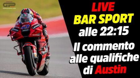 LIVE Bar Sport à 22h15 - Le commentaire de la séance qualificative d'Austin MotoGP
