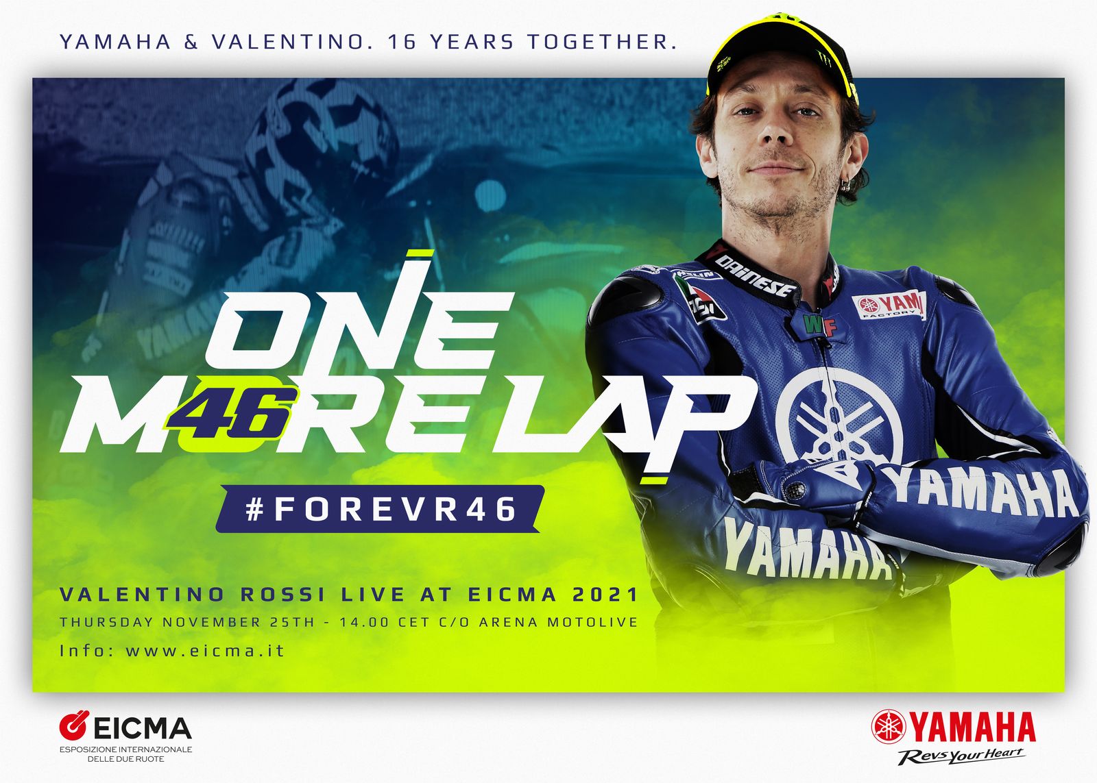 Yamaha One More Lap : Valentino Rossi et EICMA