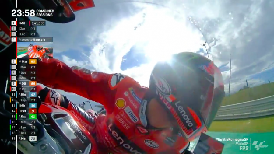 MotoGP: Miller squalo a Misano in FP2: 2° Zarco su A.Espargarò, Quartararo in Q1