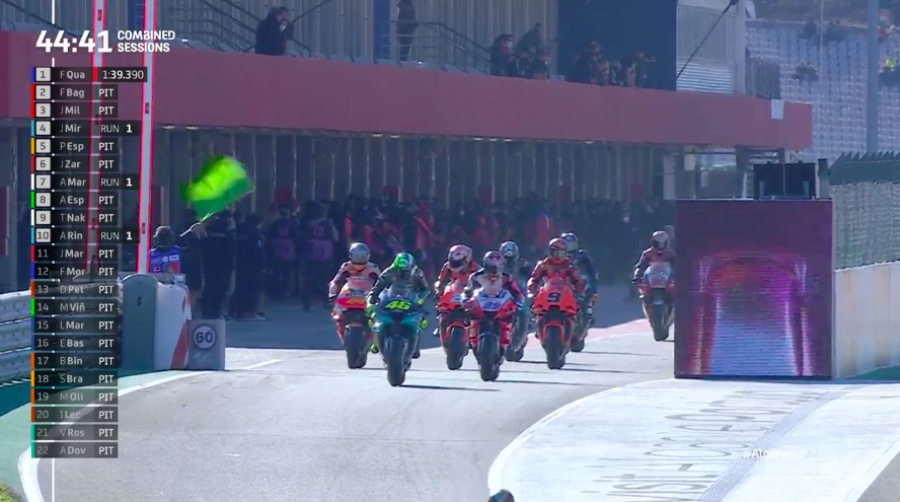 MotoGP: Bagnaia frega Quartararo per un millesimo: sua la FP3 a Portimao, 3° Mir