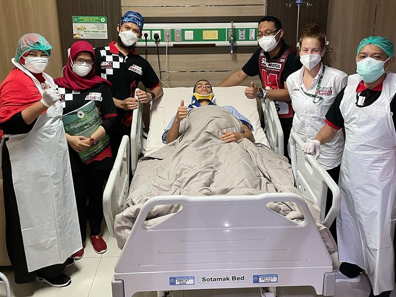 SBK, Rinaldi, la saison s’est terminée à l’hôpital après l’accident en course-2