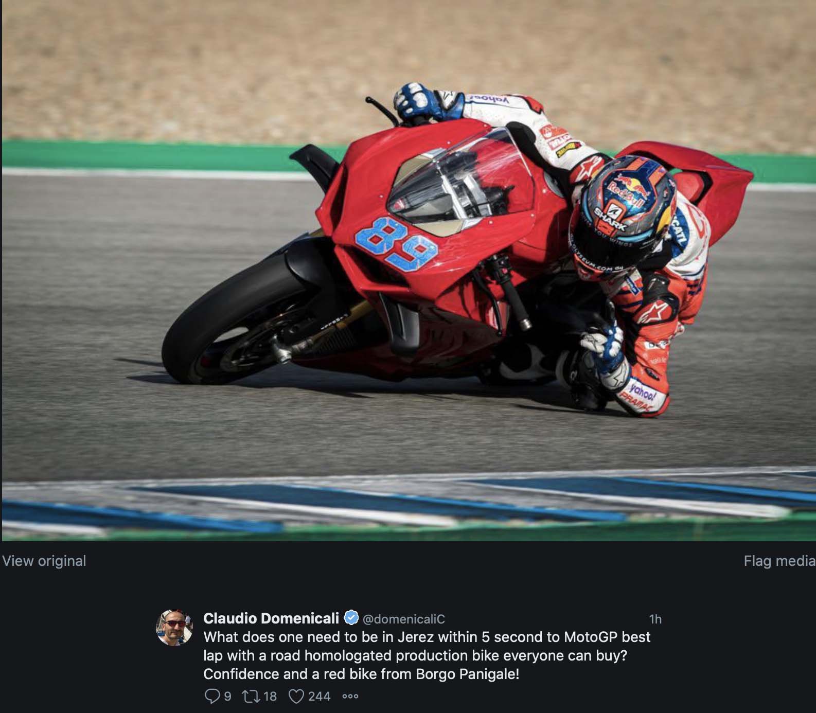 SBK, Domenicali.  “De quoi avez-vous besoin pour faire un tour à Jerez à 5 secondes du MotoGP ?”