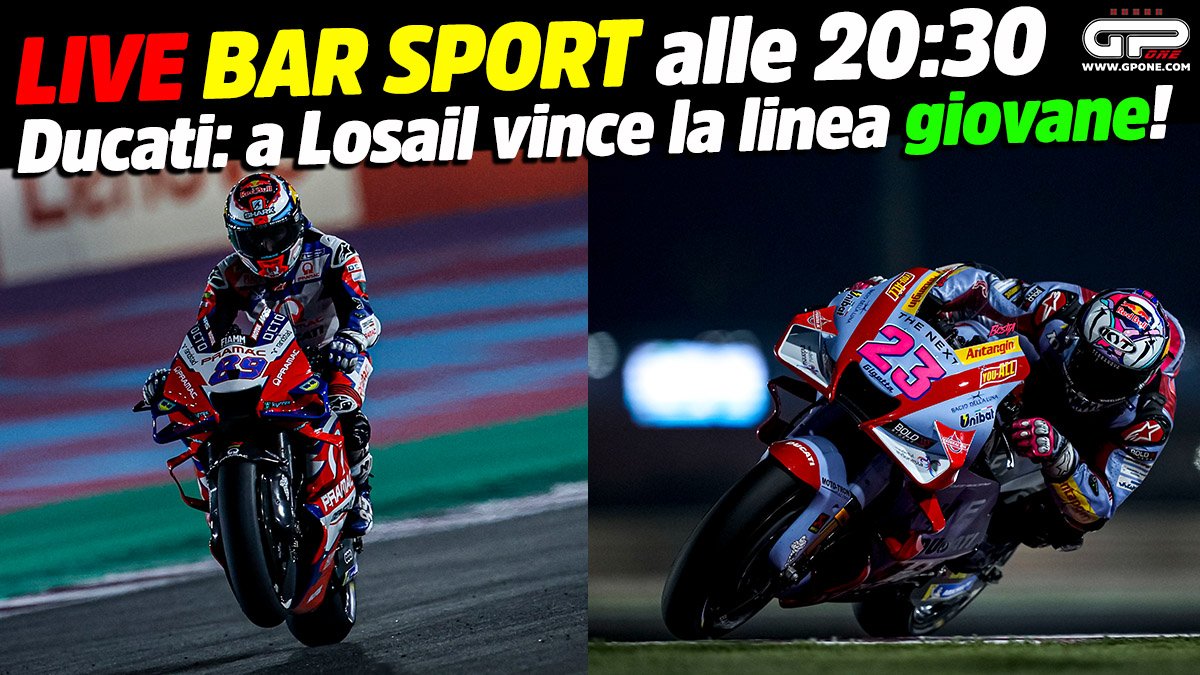 MotoGP, LIVE Bar Sport à 20h30 – Ducati : la jeune lignée gagne à Losail