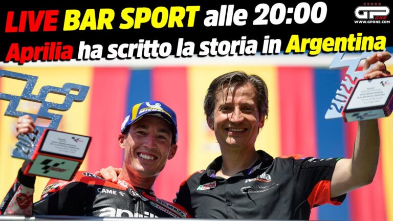 MotoGP, LIVE Bar Sport à 20h00 - Aprilia est entrée dans l'histoire en Argentine