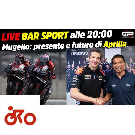 MotoGP, LIVE Bar Sport à 20h00 - Mugello : présent et futur d'Aprilia