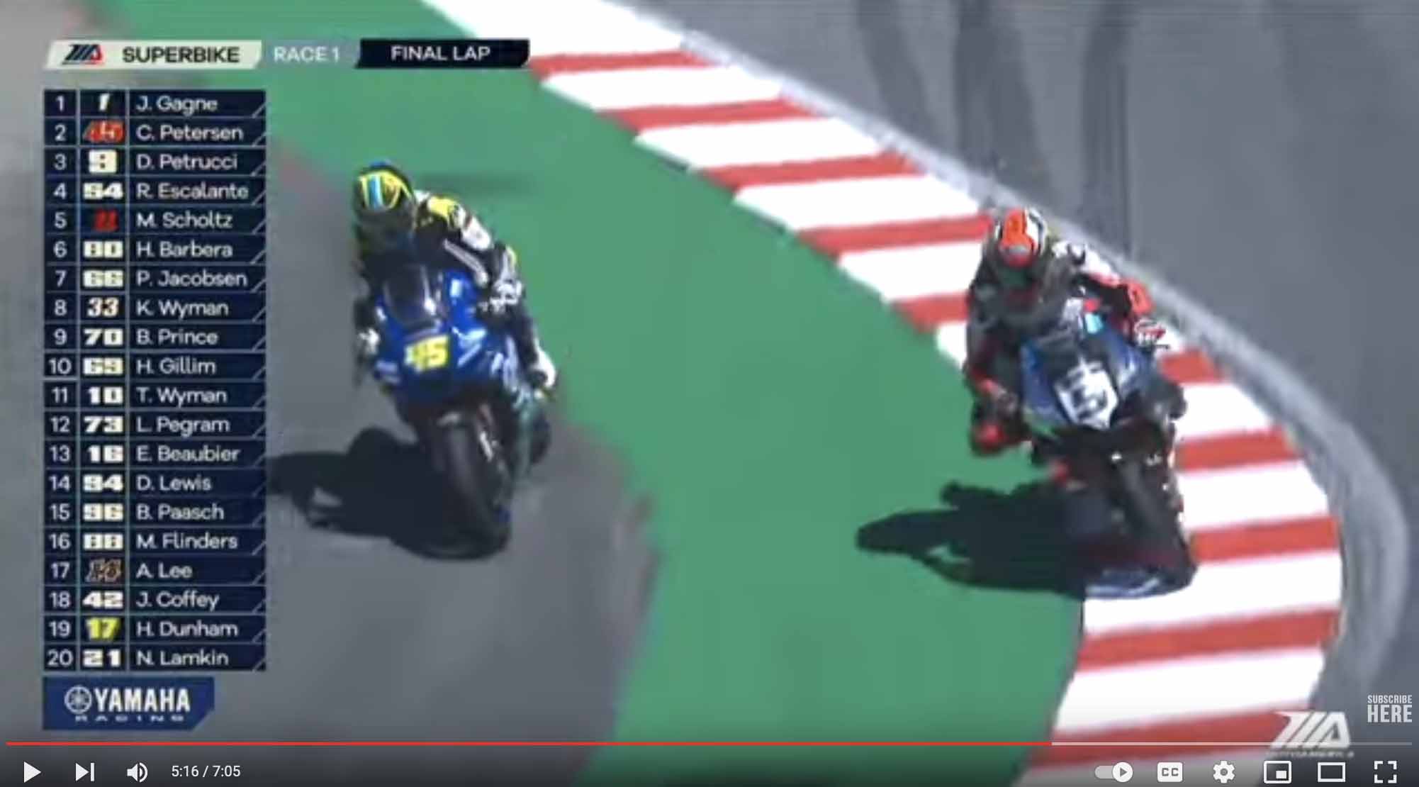 MotoAmerica, HIGHLIGHT Podívejte se, jak to zkusil Petrucci s Petersenem ve vývrtce!