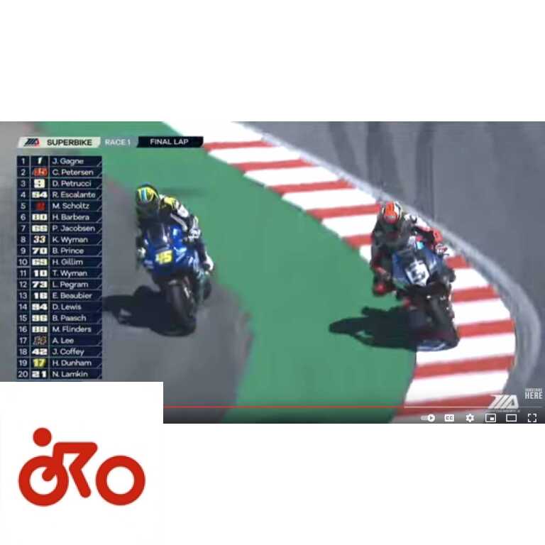 MotoAmerica, HIGHLIGHT Voyez comment Petrucci a essayé avec Petersen au tire-bouchon!