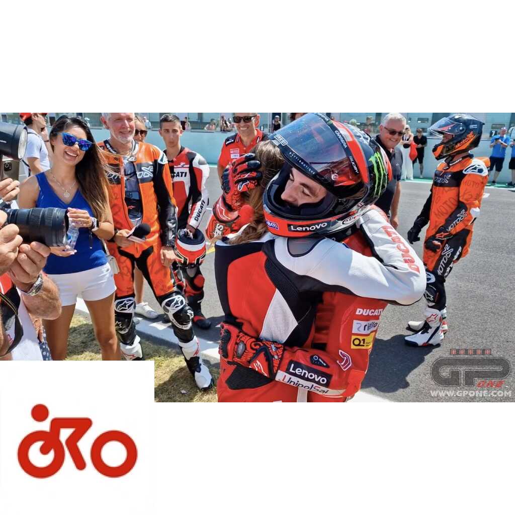 MotoGP，视频 - Bagnaia 在 WDW 的双人座 Ducati 上吓坏了他的女朋友 Domizia