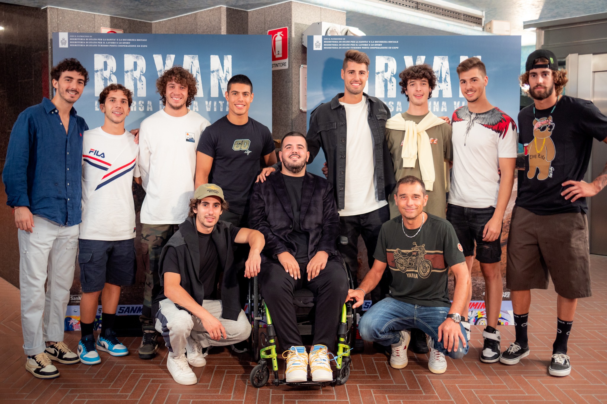 Bagnaia och Bastianini på teatern för “Bryan The race of a lifetime”