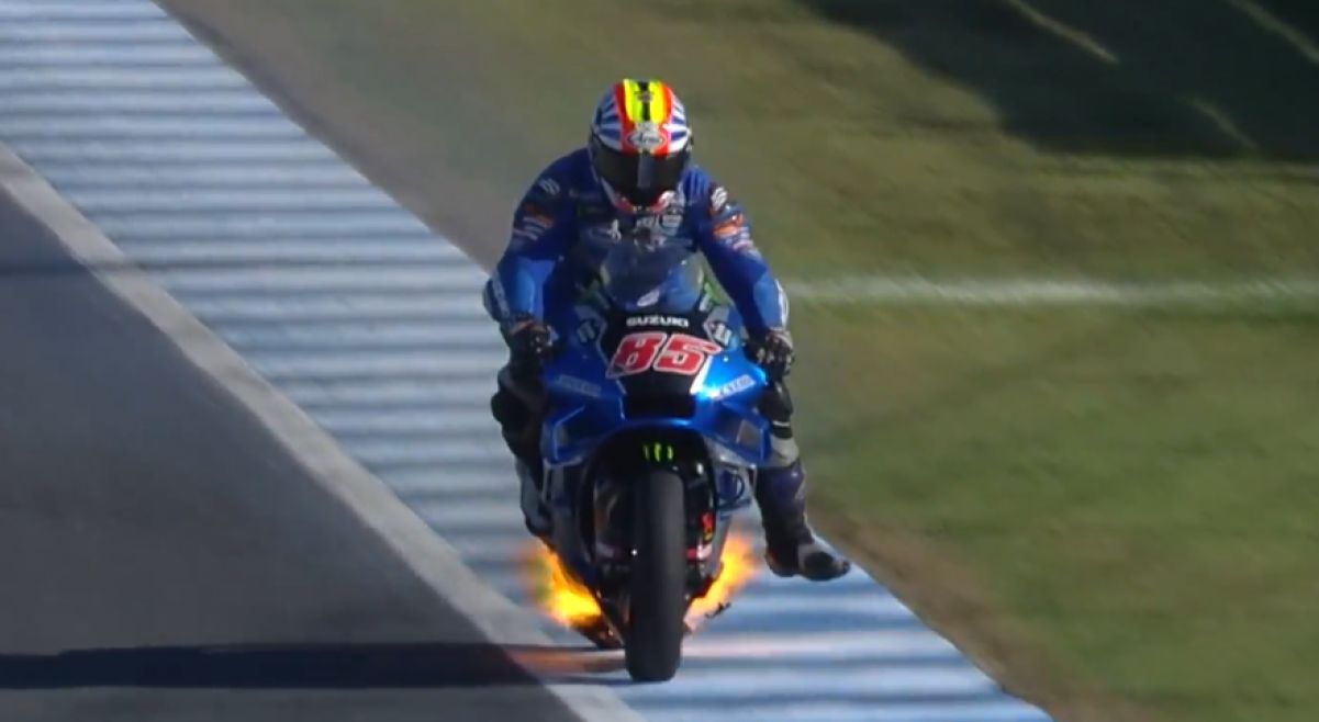 MotoGP : Suzuki flammes et crevaisons, double zéro qui fait mal à Motegi