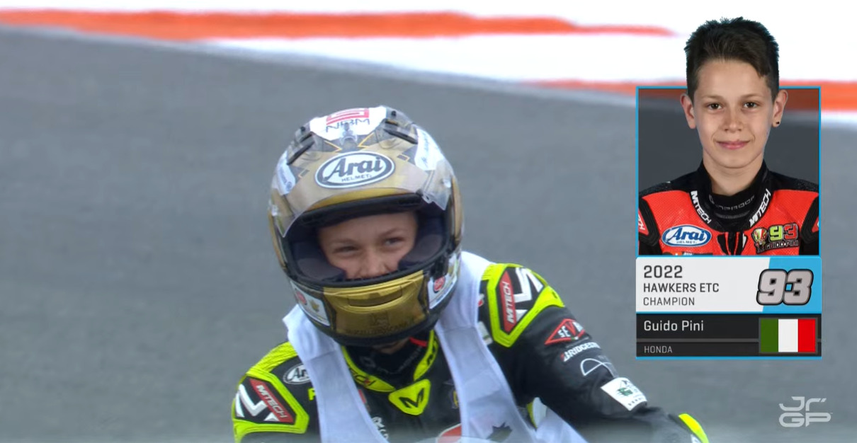 Super Guido Pini, champion ETC 2022 !  Les courses JuniorGP à Valence