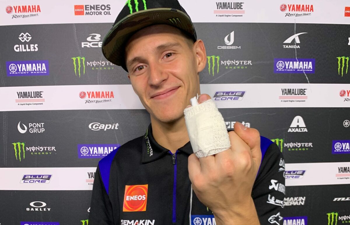 Fabio Quartararo, maintenant aussi une blessure: l’entreprise est encore plus dure