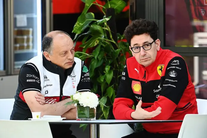 Frédéric Vasseur et Mattia Binotto - Ferrari