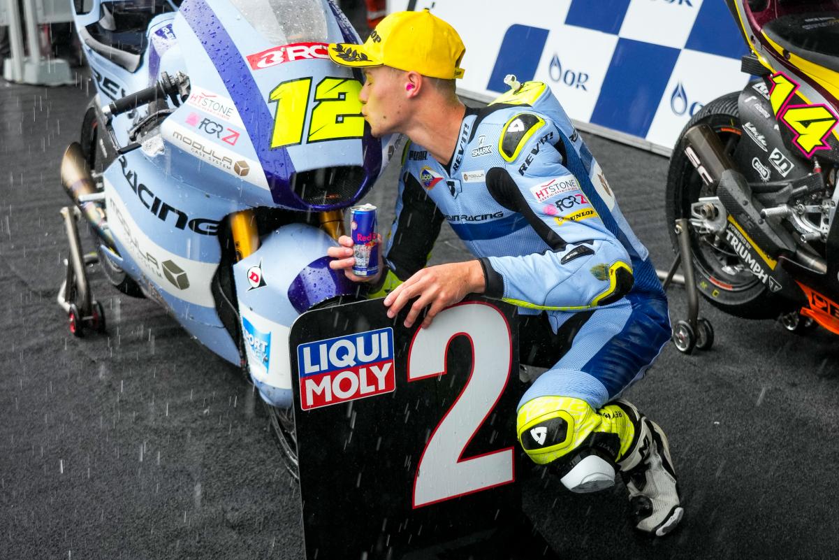 Moto2, Filip Salac : chanter sous la pluie