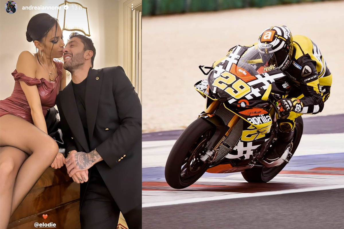 Andrea Iannone, la passion d’Elodie et celle d’Aprilia