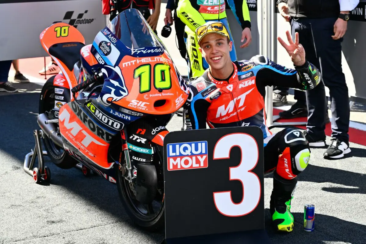 Moto3: ディオゴ・モレイラ 話は続き、ついに表彰台！