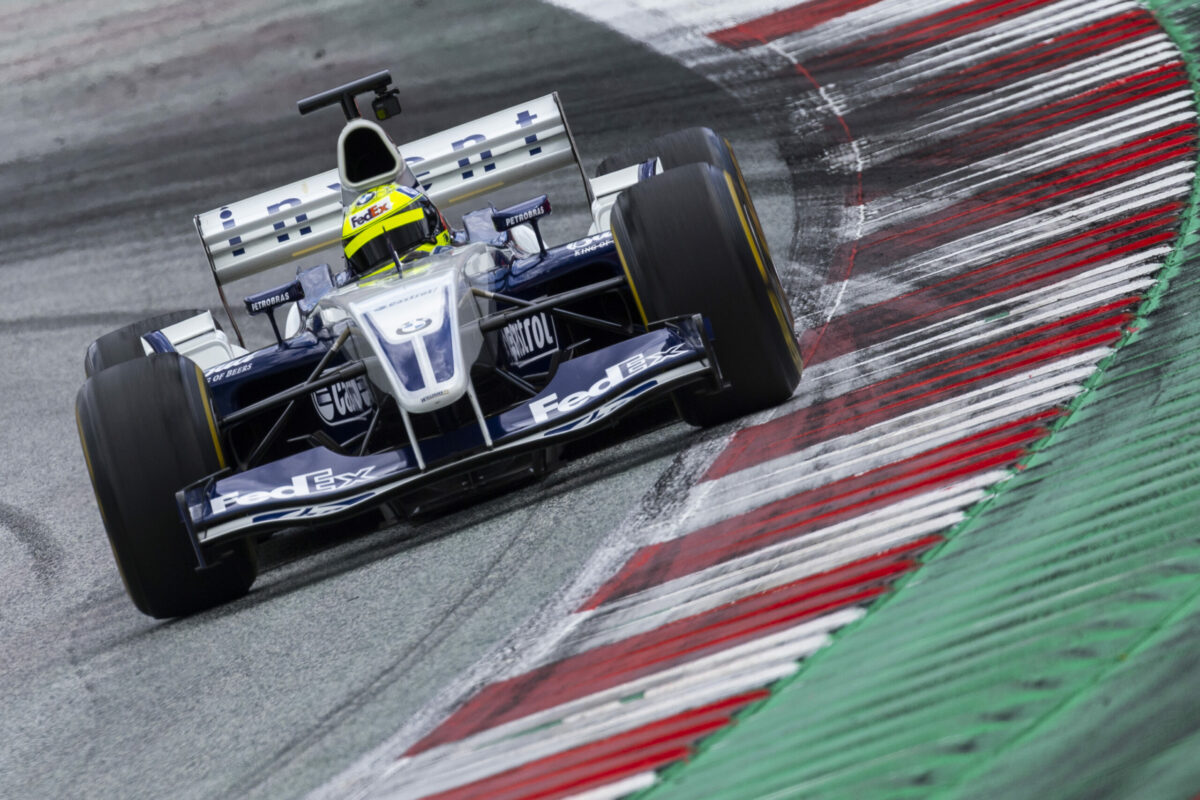 MotoGP : Ralf Schumacher et sa Williams F1 en piste lors du GP de Portimao