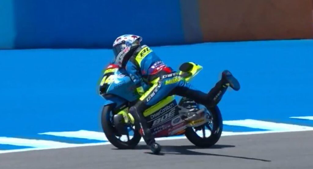 Pendaratan darurat Moto3 David Munoz, selamat tinggal GP rumah david-munoz-moto3-lesione-gp-jerez