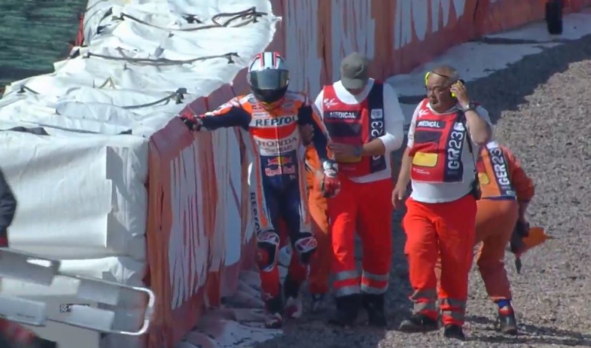 MotoGP Sachsenring : Marc Marquez chute lui aussi au warm-up