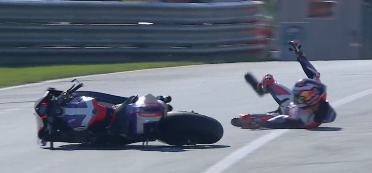 MotoGP Autriche, Warm Up : Jorge Martin, essai du tour long avec crash