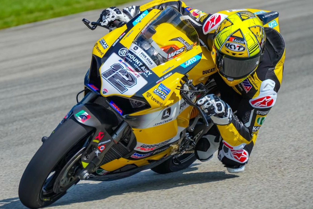 Xavi Forés og Ducati i gult ved Pitt Race i MotoAmerica