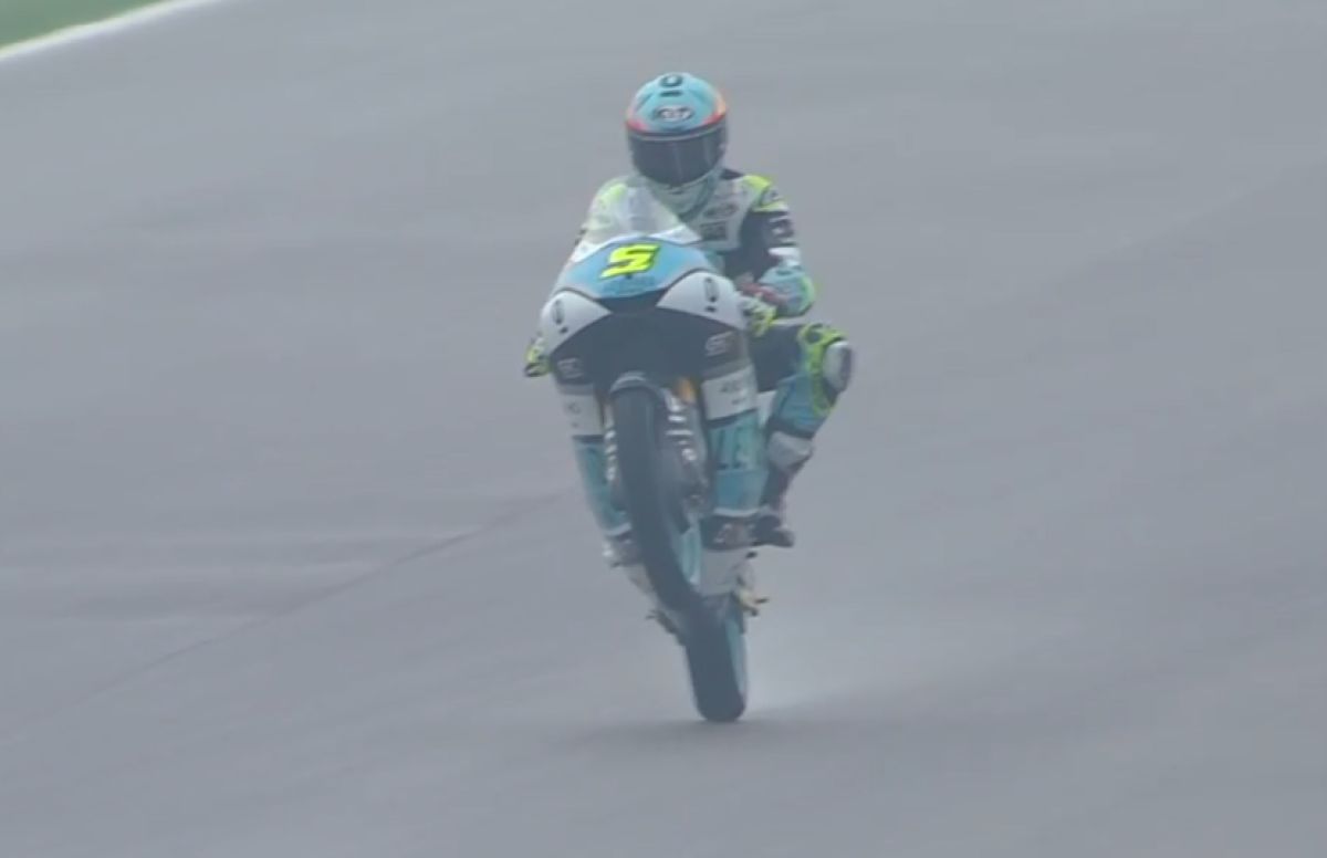Moto3 Inde : pole Masia après l’averse, bravo Bertelle 2e