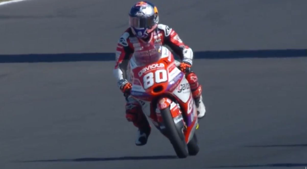 Moto3 : David Alonso ne s’arrête jamais, un chef-d’œuvre aussi à Misano