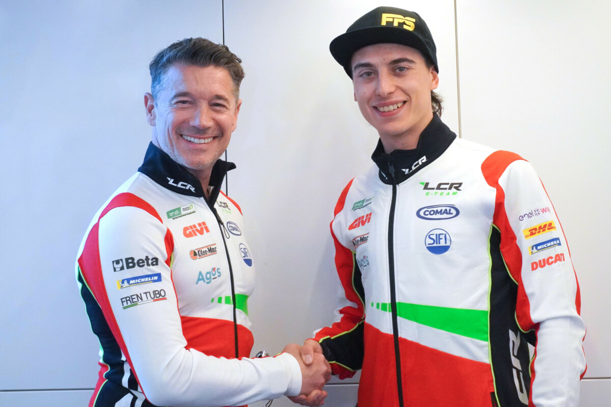 MotoE, le champion Mattia Casadei au tribunal de Lucio Cecchinello