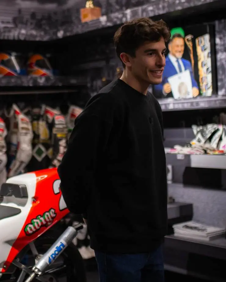 MotoGP, Marc Marquez besøgte Gresini Racings hovedkvarter