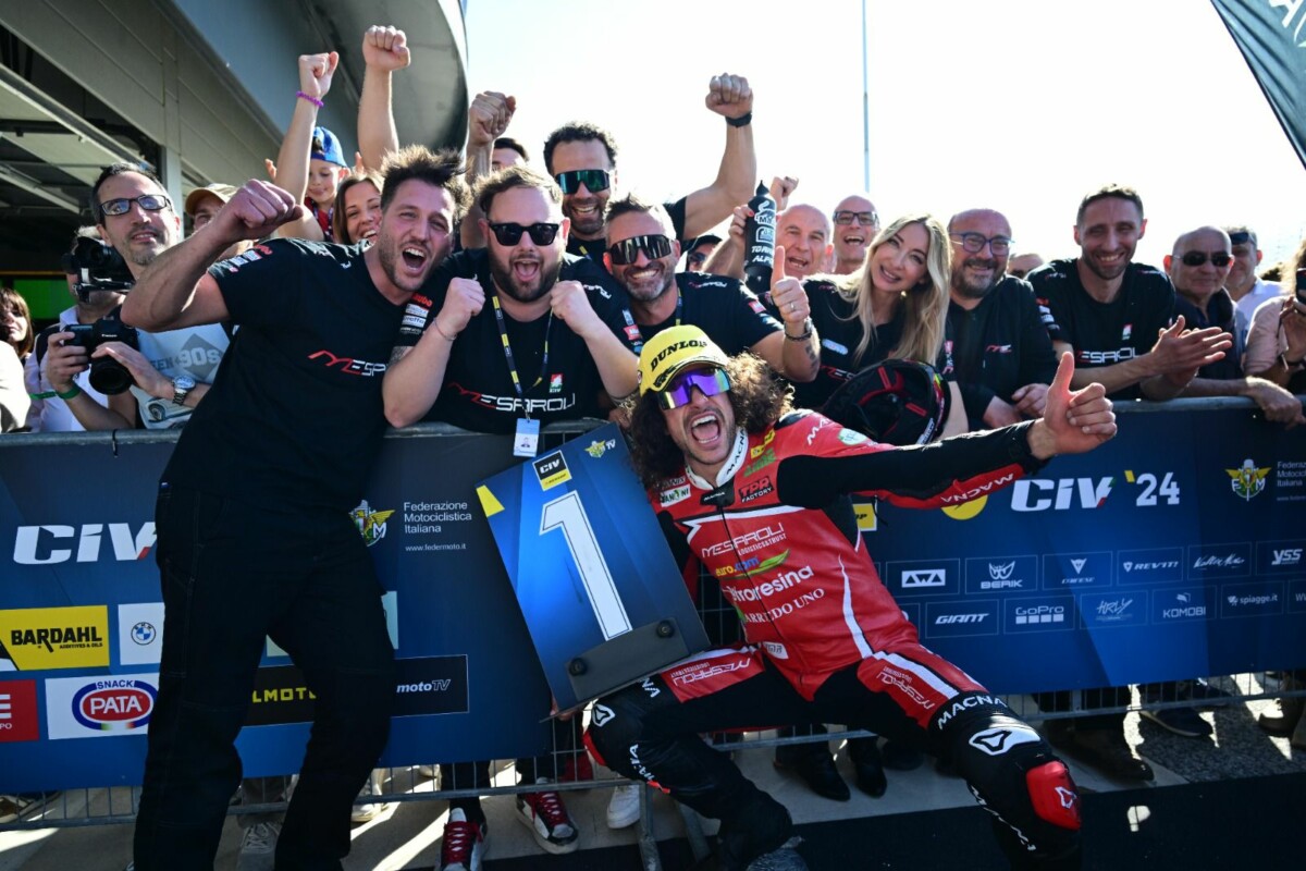 Andrea Mantovani leader CIV Supersport « Mais des pneus en morceaux, ce n’est pas faisable »