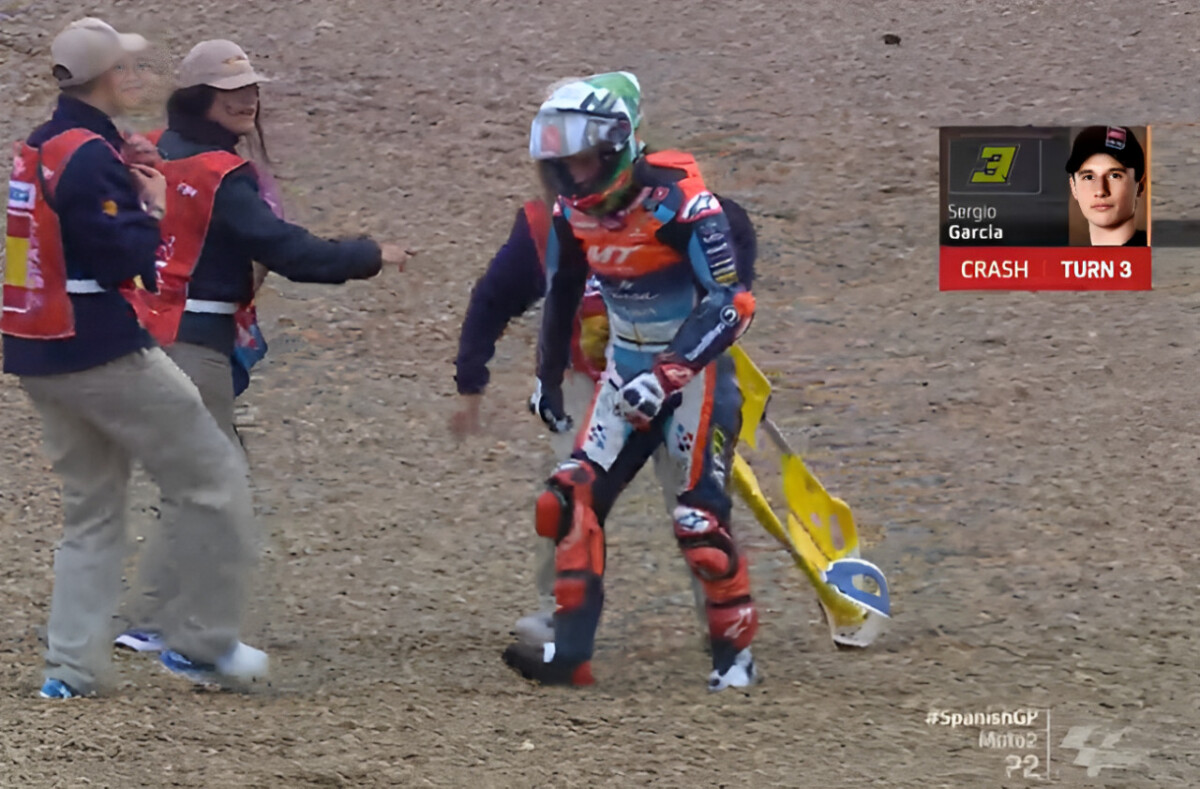 Moto2 Jerez, Essais 2 : Garcia mène, tant d’accidents sous la pluie