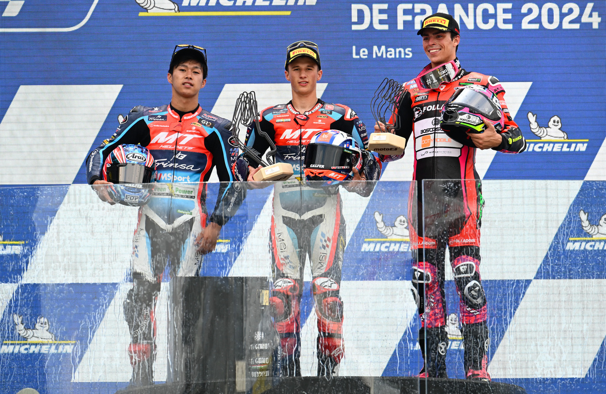 Boscoscuro, dimanche historique au Mans pour l’Italie, vainqueur du Moto2