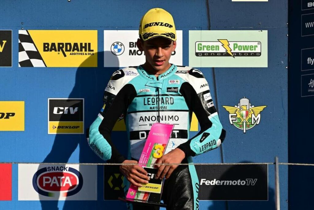 Edoardo Savino, le féroce rookie Leopard by Roc’n’Dea du CIV PreMoto3 savino-civ-premoto3-misano