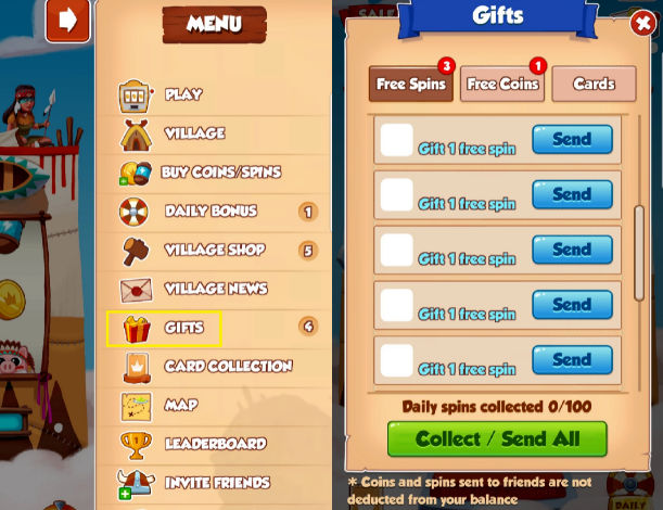 Cadeaux des Amis Coin Master