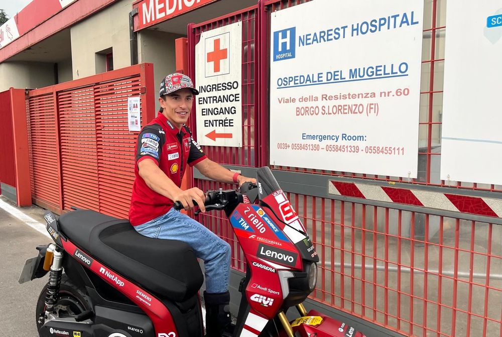Marc Márquez au centre médical avant le GP d’Italie