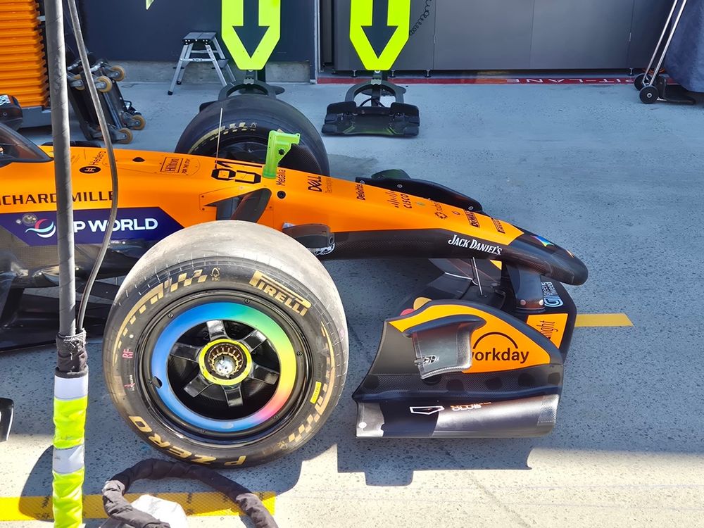 Détail du nouveau front wing de McLaren présenté au Canada