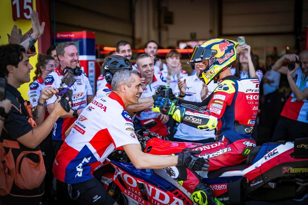 Diogo Moreira sur son Honda LCR lors du sprint du Mugello