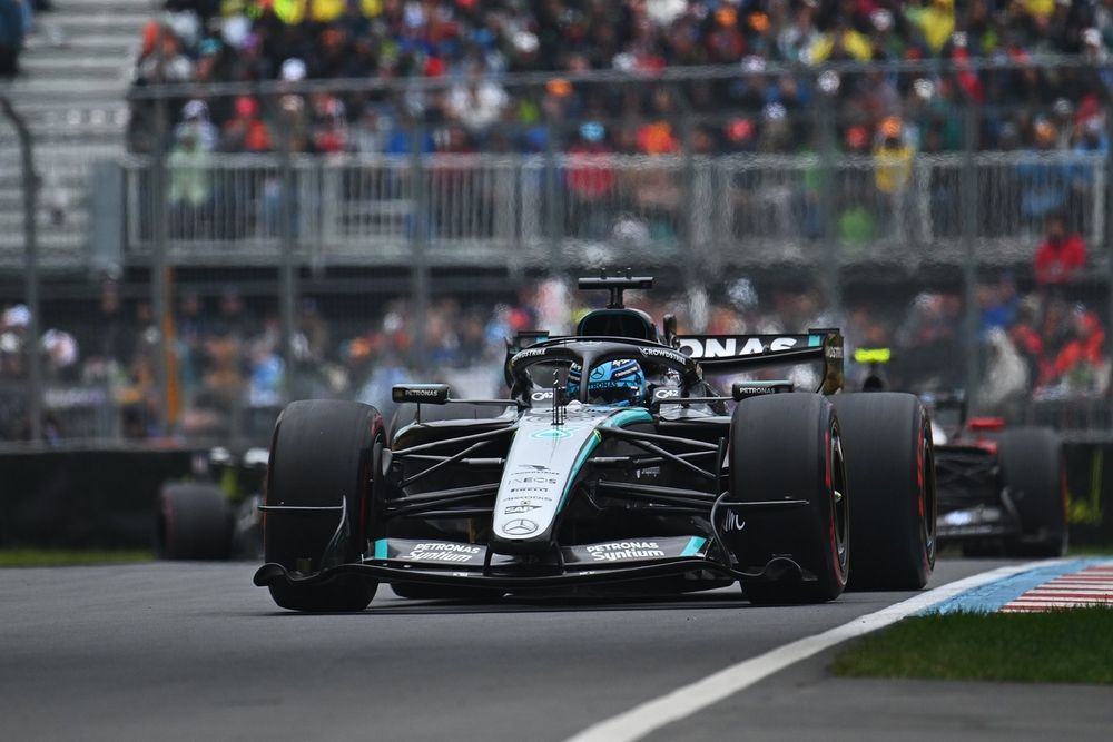 George Russell pilotant la Mercedes en Grand Prix du Canada