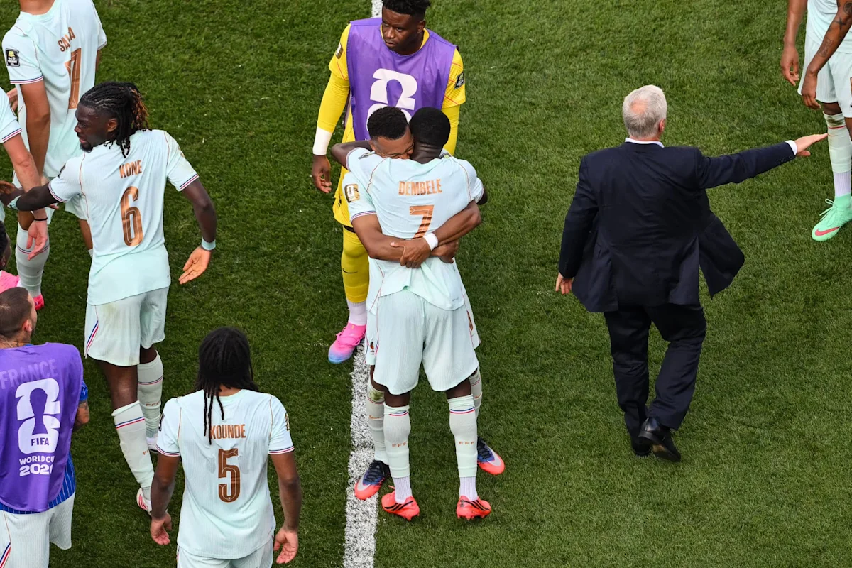 France-Maroc: la vidéo des deux buts en six minutes de Mbappé et Dembélé pour délivrer les Bleus