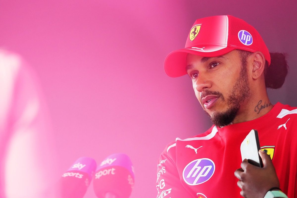 Lewis Hamilton en Ferrari, photo d'Alex Bierens de Haan via Getty Images