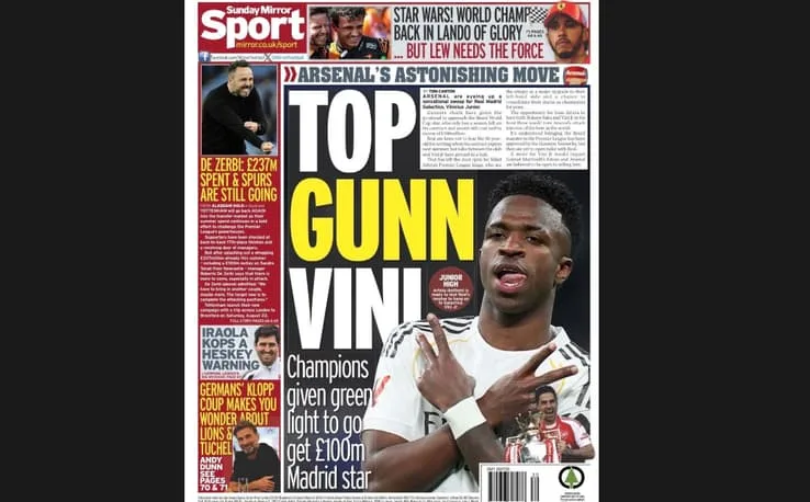 Couverture du Sunday Telegraph mentionnant la résistance de Mourinho