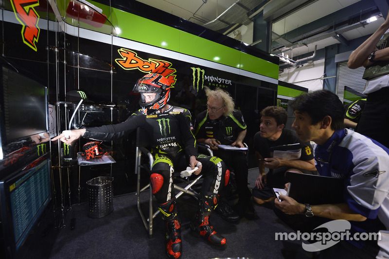 Andrea Dovizioso en 2012, illustrant son rôle de pilote‑technicien chez Yamaha/Tech3.